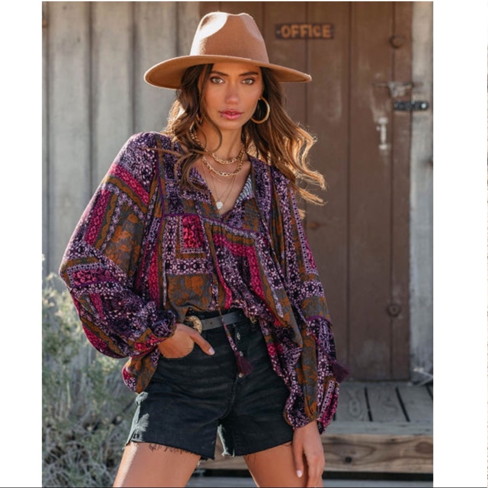 Make Magic Patchwork Tassel Top - image 1